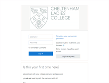 Tablet Screenshot of moodlesvr.cheltenhamladiescollege.co.uk